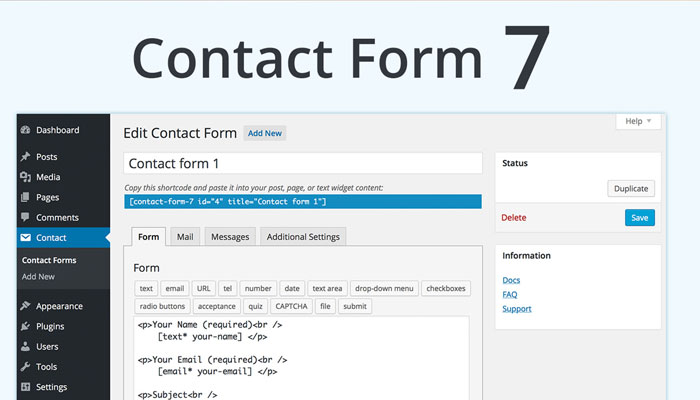 Contact form 7 WordPress Plugins 2021